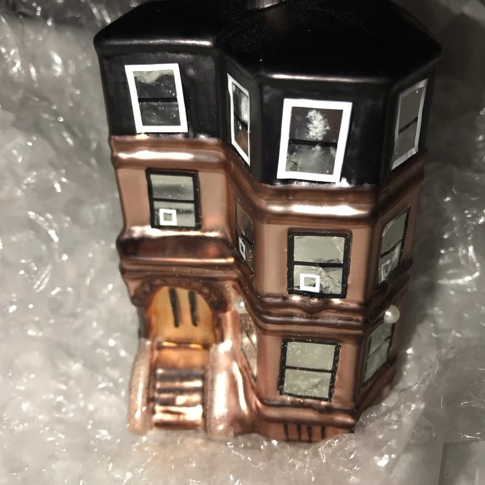 New West Elm Mercury Glass Brownstone Ornament